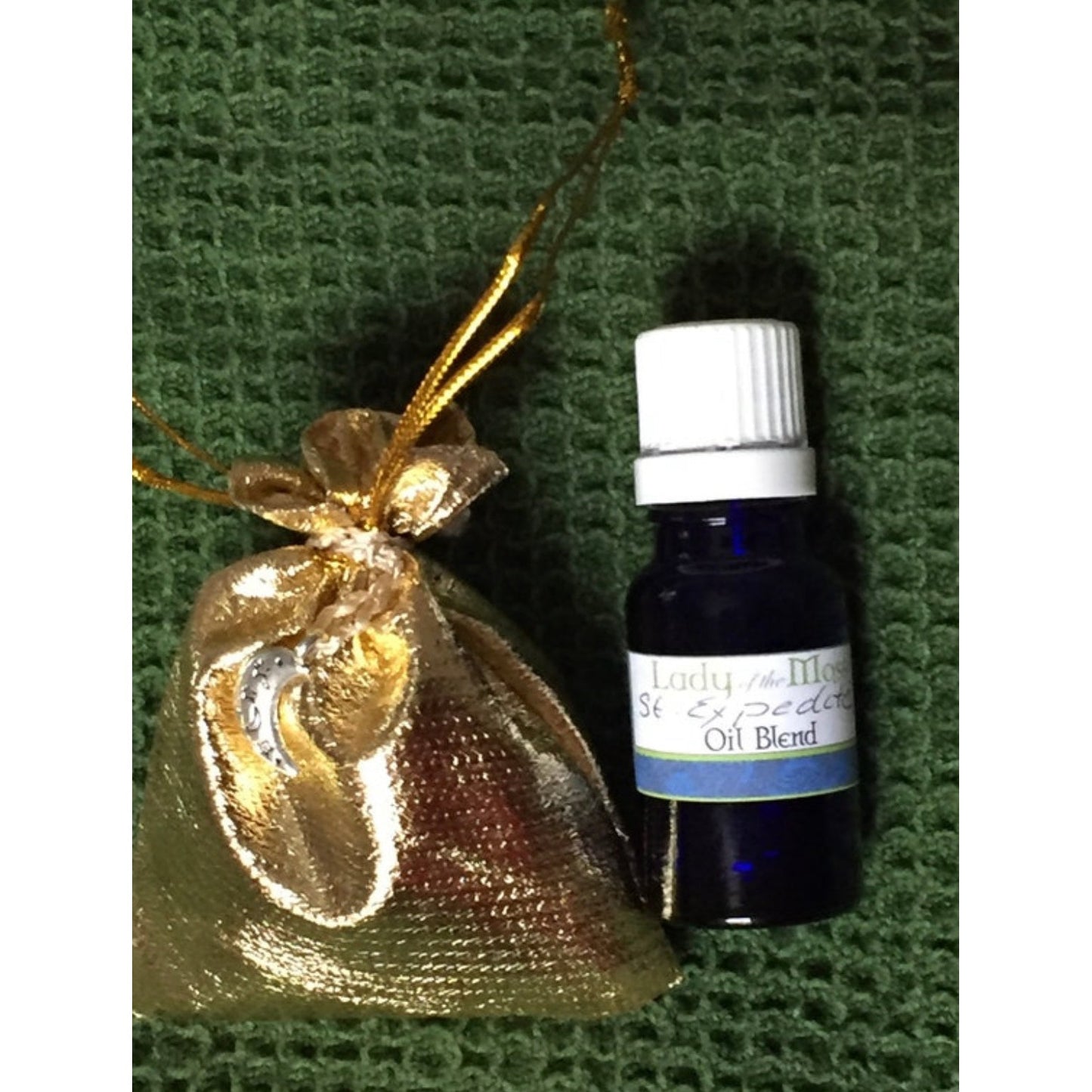 St Expedite Mojo manifestation sachet bag and anointing oil-Lady Of The Moss