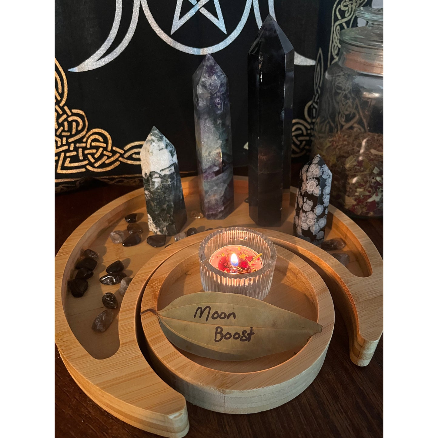 New Moon- Candle Burning-Lady Of The Moss