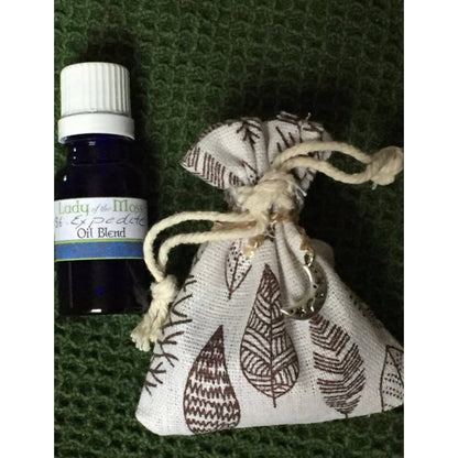 St Expedite Mojo manifestation sachet bag and anointing oil-Lady Of The Moss